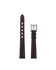 Black Hypalon strap single red stitching