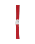 Bracelet caoutchouc rouge, boucle déployante