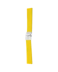 Bracelete de borracha amarela, fecho desdobrável