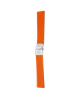 Bracelet caoutchouc orange, boucle déployante