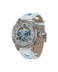 MK-44 Polie Cadran Blanc bleu ciel