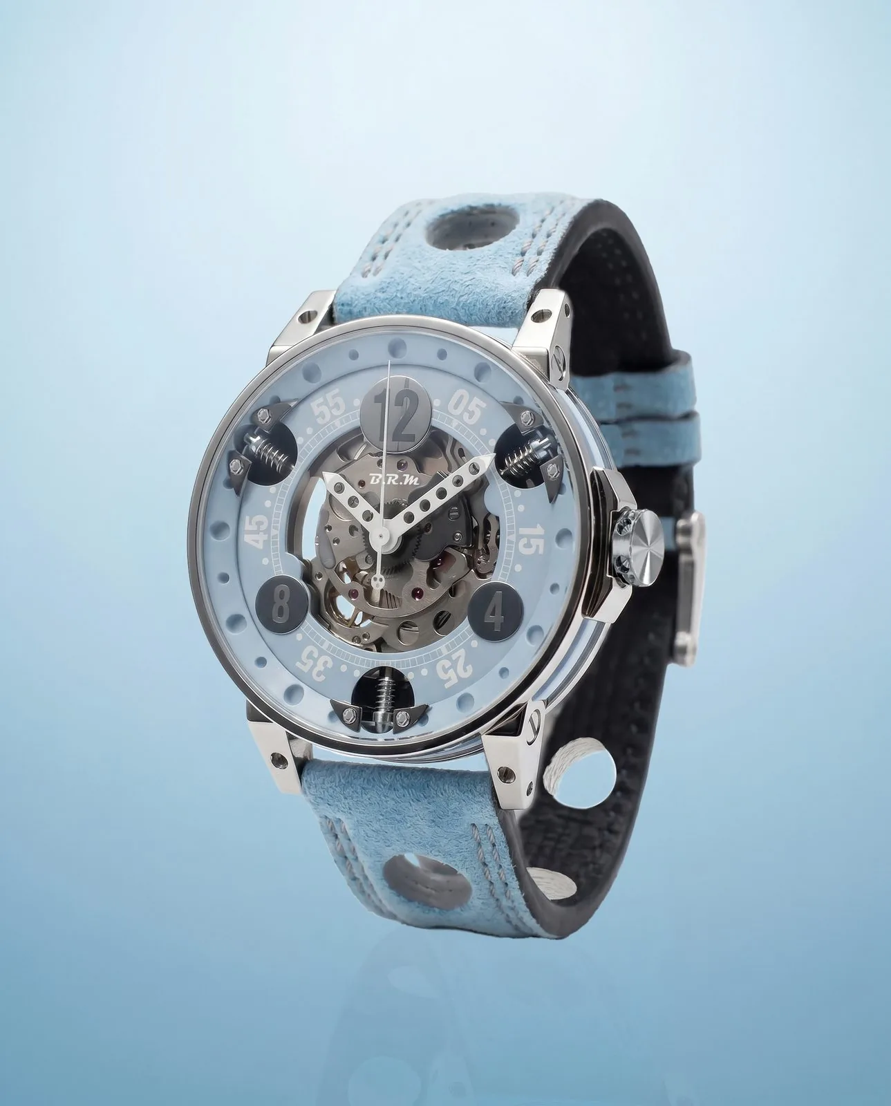 V6-44-SA Light Blue auf blauem Farbverlauf-Untergrund
